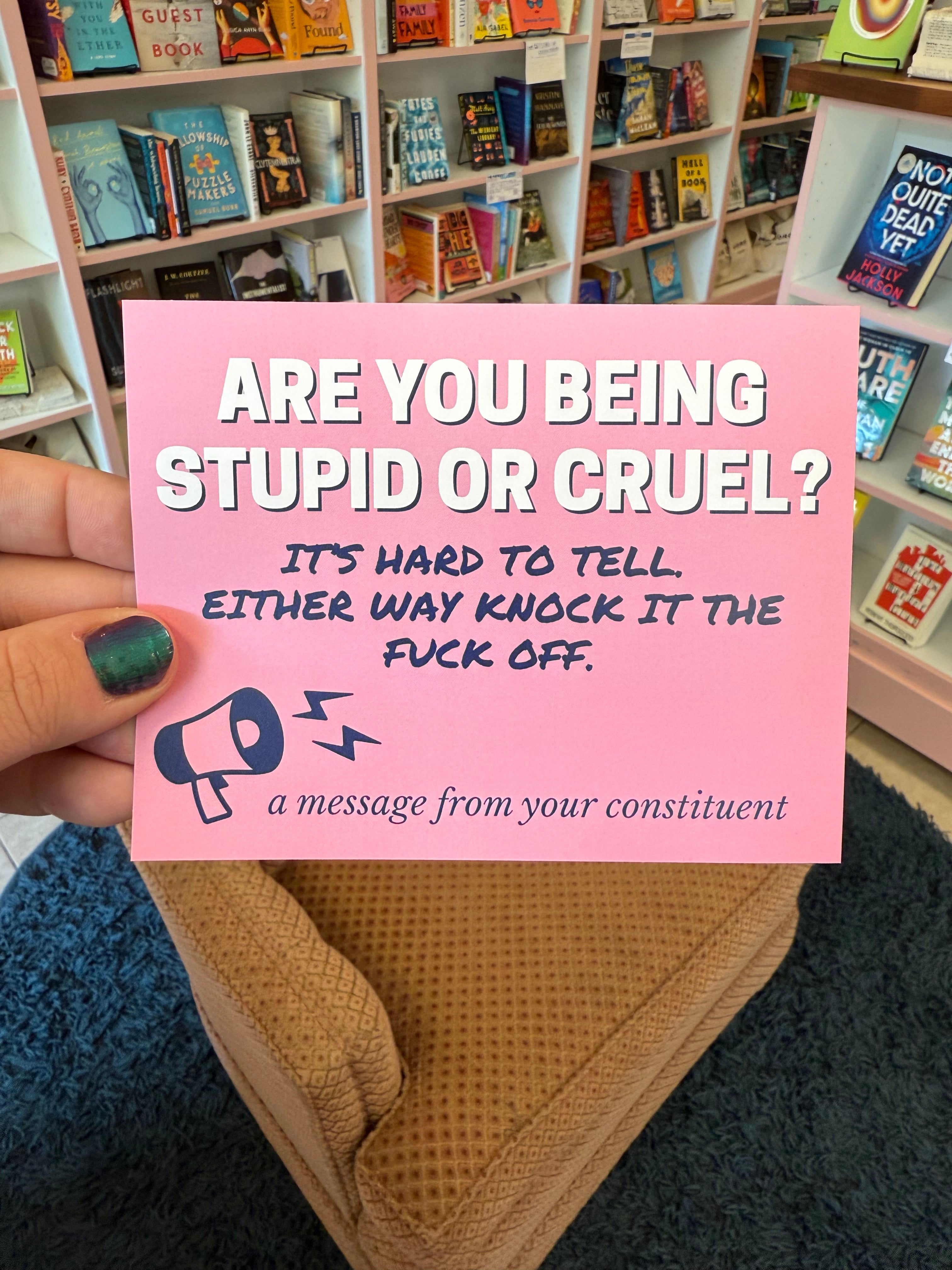 Are You Being Stupid Or Cruel?