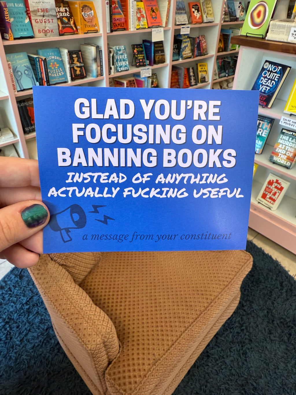 Glad You're Focusing On Banning Books